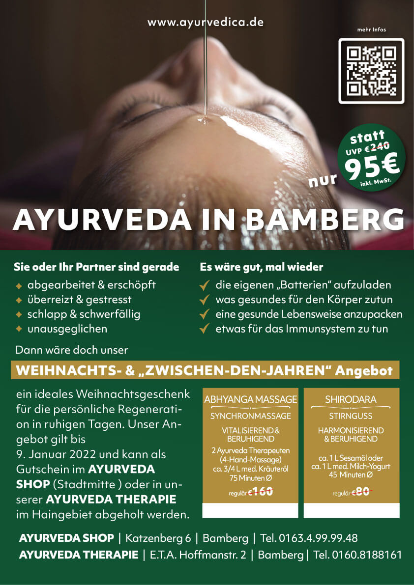 Ayurvedica-Welcome-Anbebot-Weihnachten-Bamberg-Poster
